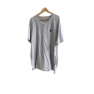 Tommy Hilfiger Men’s Grey Tee Logo Size XL 100% Cotton Crew Neck Button Top